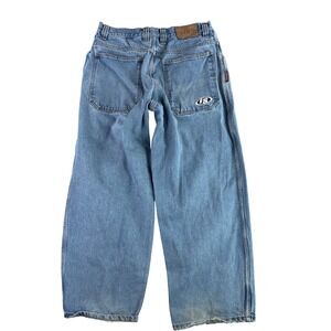 Interstate Baggy Skate Jeans Mens 34x30 Blue Wide Leg 90s Y2K Vintage Denim